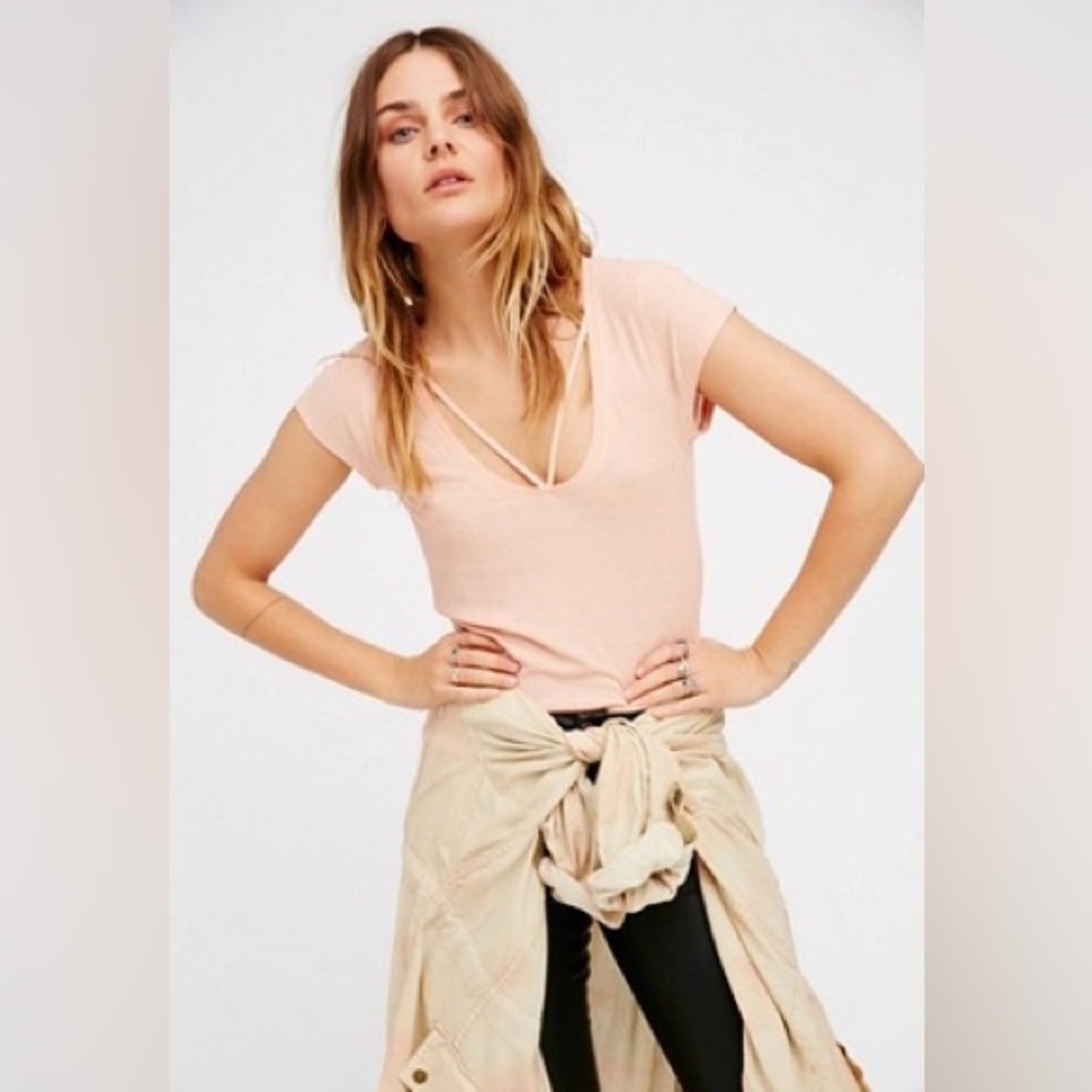 Free people WHITE tee NWT